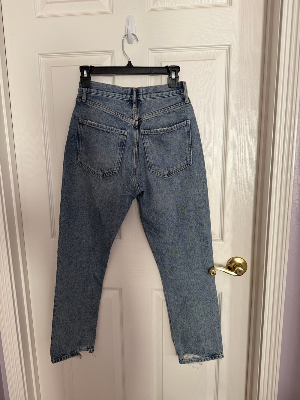 Agolde Riley High Rise Crop Jeans - Button Fly - Picture 6 of 11